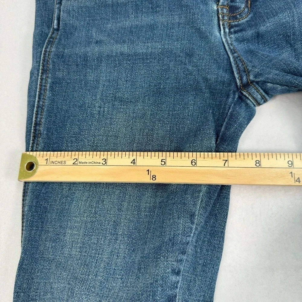Free People Button Fly Skinny Jeans Womens Size 25 Medium Blue Mid Rise